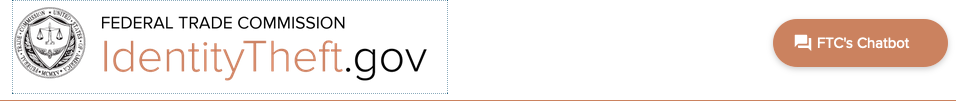 screenshot of top of identity theft dot gov site showing chatbot opt in button